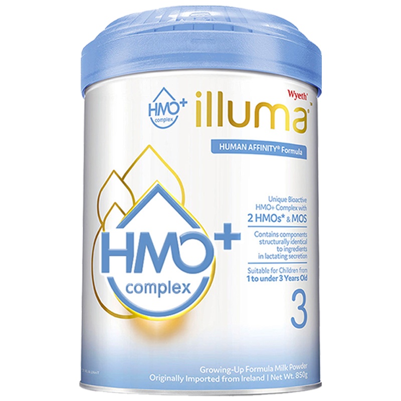Wyeth惠氏 海外版启赋HMO+婴幼儿奶粉儿童奶粉 添加母乳低聚糖 3段 1-3岁 850g/罐 爱尔兰进口
