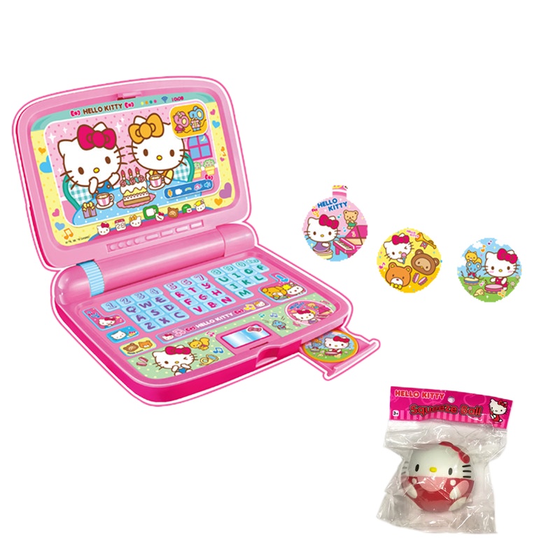 HELLO KITTY凯蒂猫仿真手提电脑KT50087女孩过家家玩具 全新正品送凯蒂猫弹弹球