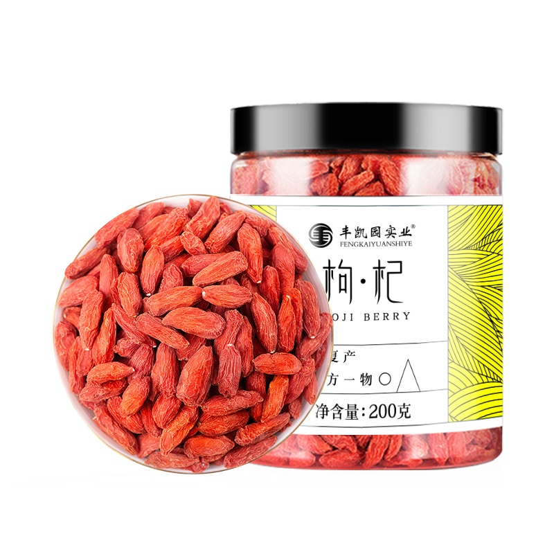 丰凯园实业 宁夏特产红枸杞子 400g罐装 苏宁自营 中宁构苟杞子茶