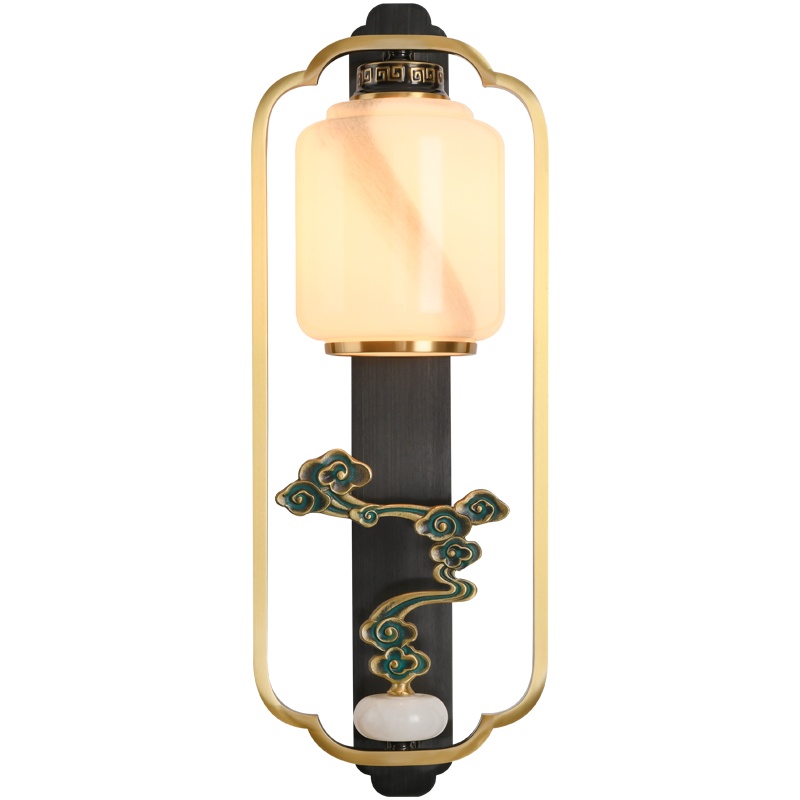 觅物 全铜壁灯背景墙壁灯客厅镜前灯床头灯新中式卧室过道房间卫生间楼梯阳台现代简约壁灯