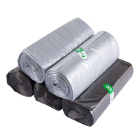 悦巢 家用点断式加厚垃圾袋大号经济一次性塑料垃圾袋 45*50cm*5卷125只 363031