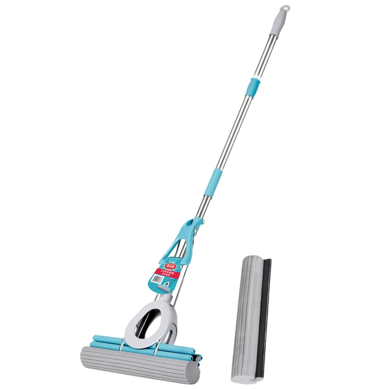 企购优品 双排轮胶棉拖把 免手洗懒人挤水地拖 吸水海绵拖把