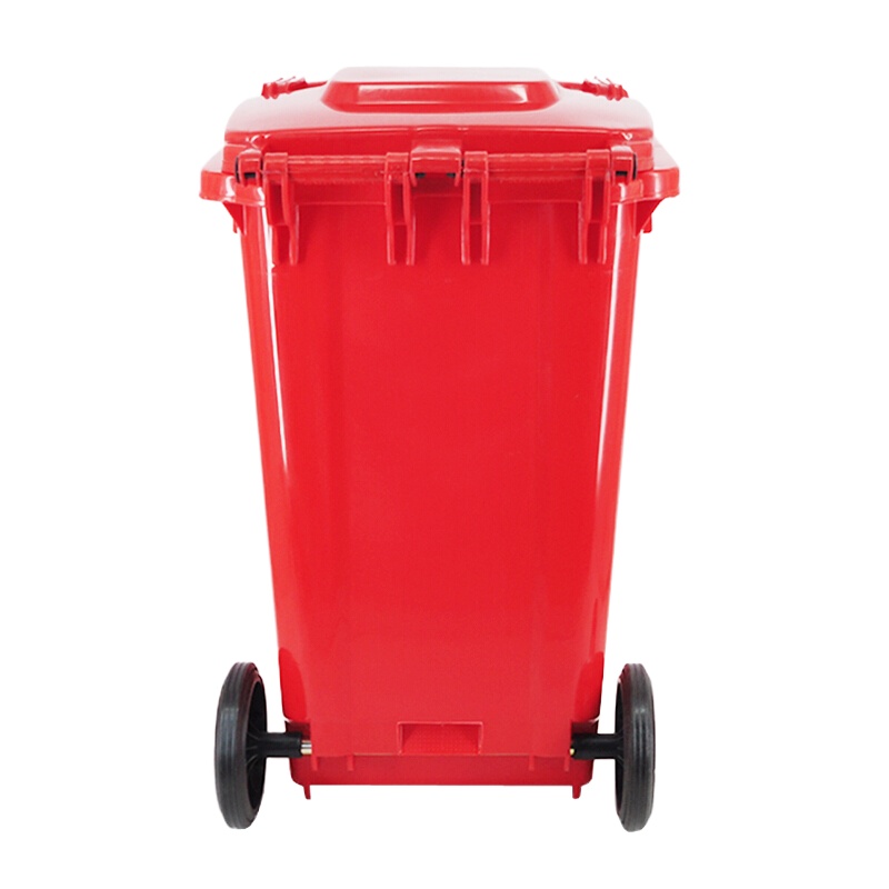 英飞力LJT2207 红色240L加厚户外桶 大号物业环卫垃圾桶