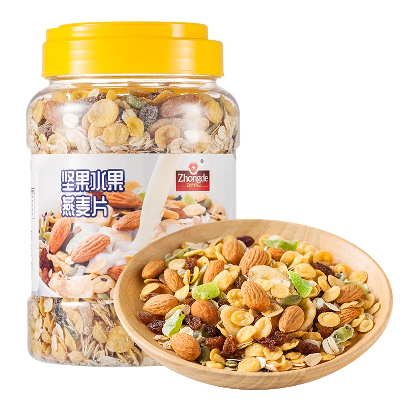 众德坚果水果燕麦片早餐1kg 混合装即食无糖精无脱脂代餐晚餐食品