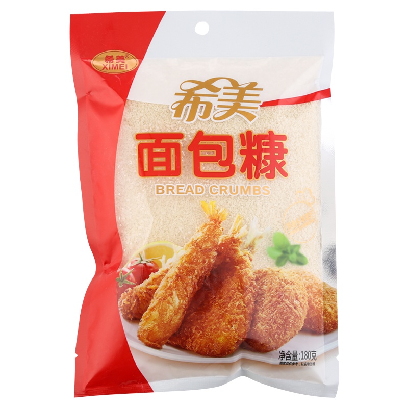 希美面包糠180g白糠/炸鸡裹粉白糠 面包屑烘焙原料 面包糠白糠180g*2包