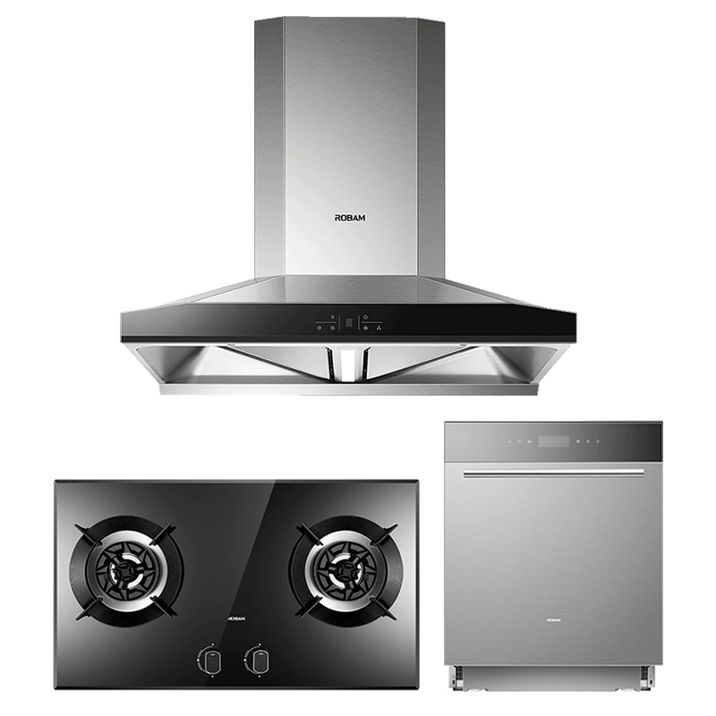 老板(ROBAM)油烟机燃气灶洗碗机套餐欧式23立方抽油烟机烟灶洗套餐68A0+57B0(天然气)+WB751厨电套装