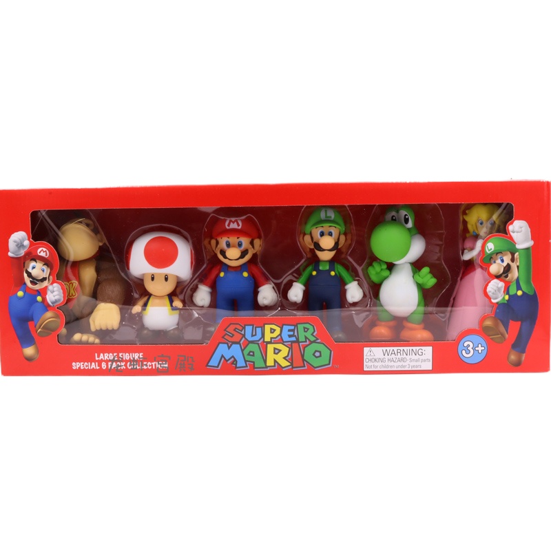 超级玛丽奥德赛绿龙路易公主马里奥人偶公仔手办模型摆件玩具套装 6款套装