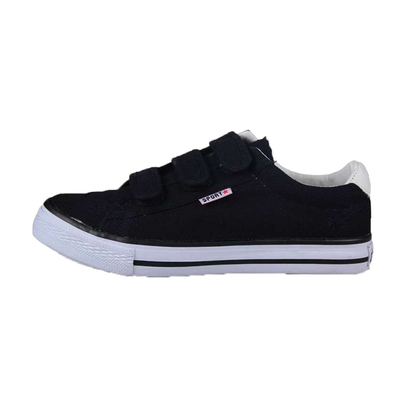 DOUBLESTAR双星DSA011 女款魔术贴休闲帆布鞋情侣鞋时尚低帮鞋滑板运动风青春风春季