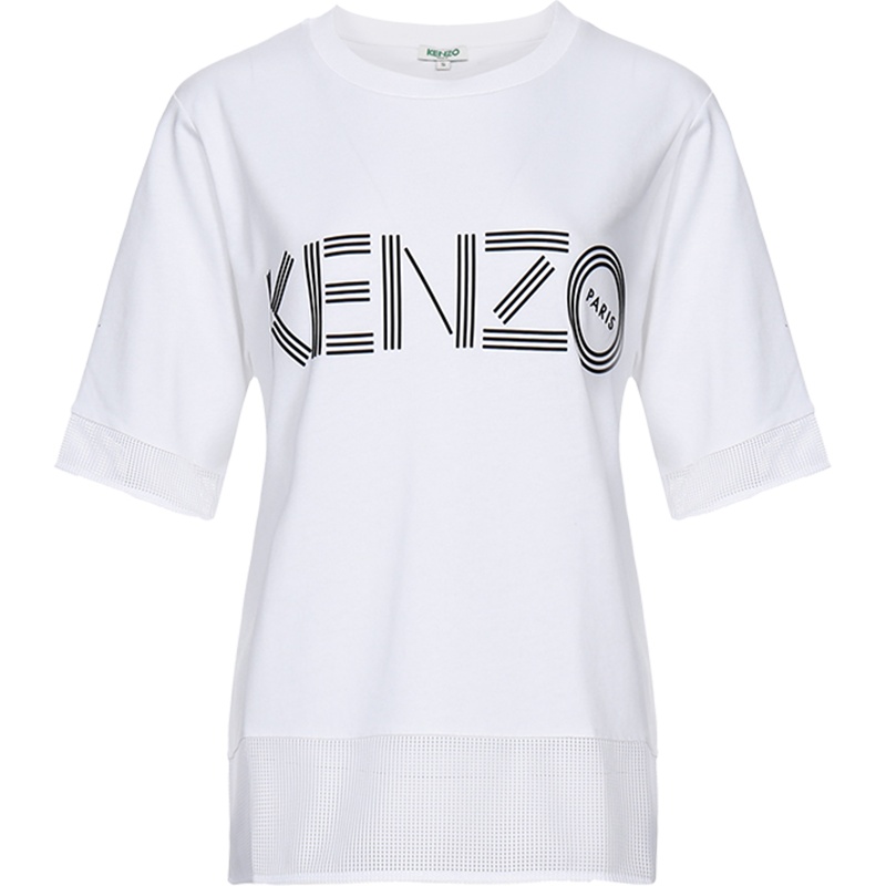 KENZO 高田贤三 女款棉/聚酯纤维圆领短袖T恤 FA5 2TS617 986