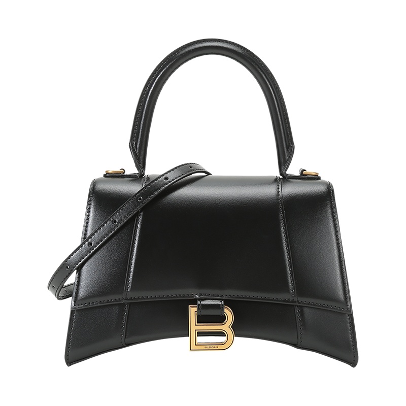 巴黎世家 BALENCIAGA 女士牛皮革手提单肩斜挎包沙漏包小号S码 593546 1QJ4M