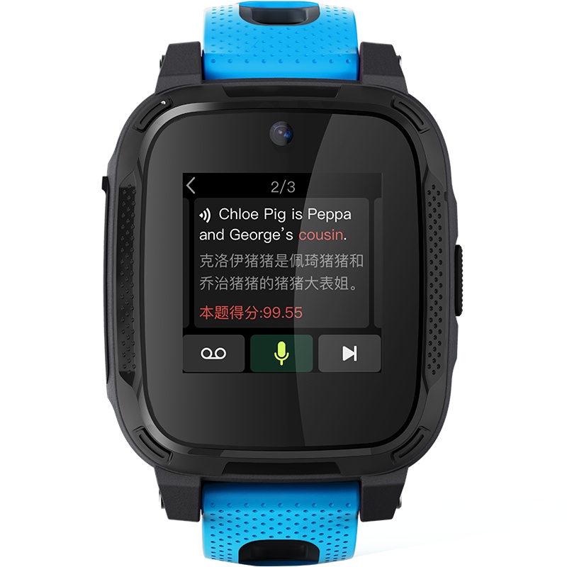 糖猫儿童电话手表JOY2移动联通4G 视频通话 AI智能问答 配音学口语 精准定位 高清通话 中小学生手表手机 蓝色