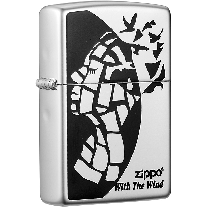 zippo芝宝打火机zippo自营旗舰店打火机摩登之恋眷念飞扬ZBT-2-150a