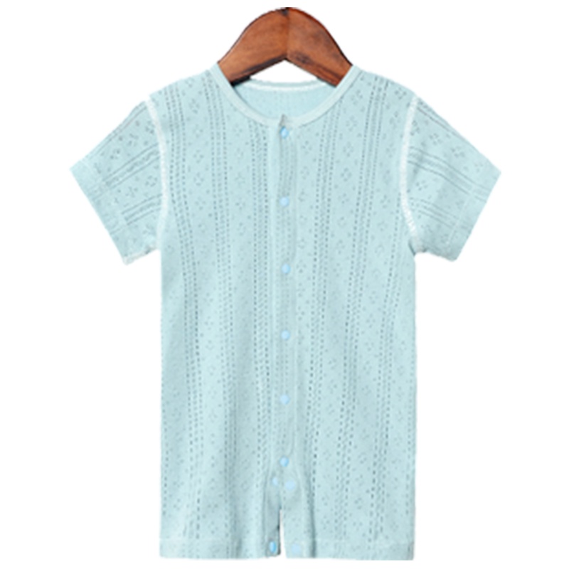 惠惠童年 宝宝连体衣5001夏装衣服薄款短袖睡衣爬服女哈衣婴儿幼儿纯棉空调服男女 