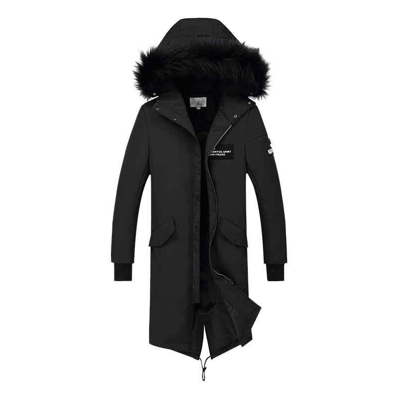 阿仕顿男装羽绒服青年时尚休闲貉子毛领连帽羽绒服外套男