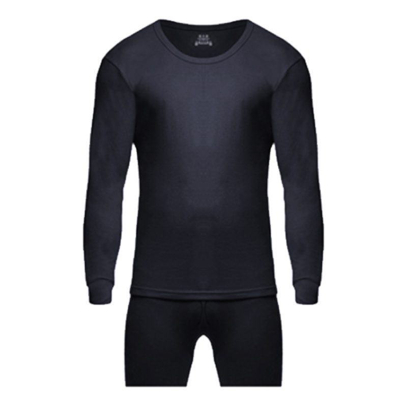 健将保暖内衣男秋衣秋裤男士保暖内衣套装男纯棉全棉基础薄款圆领打底棉毛衫毛线衫毛线裤84J36