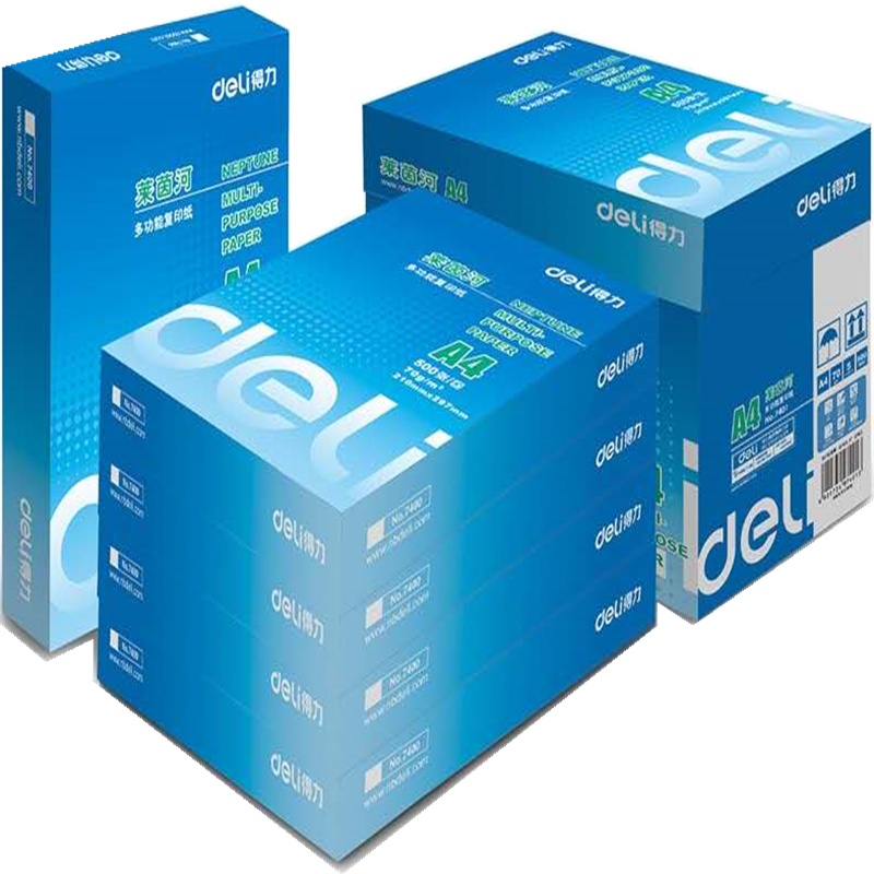 得力7403莱茵河A4 70g打印纸(10包/箱)