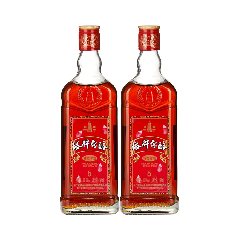 塔牌绍兴黄酒塔牌冬酿500ml*2瓶整箱手工冬酿半干型加饭酒老酒