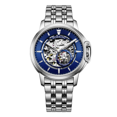 罗西尼(rossini)手表男国表勋章系列新品镂空自动机械表夜光防水钢带