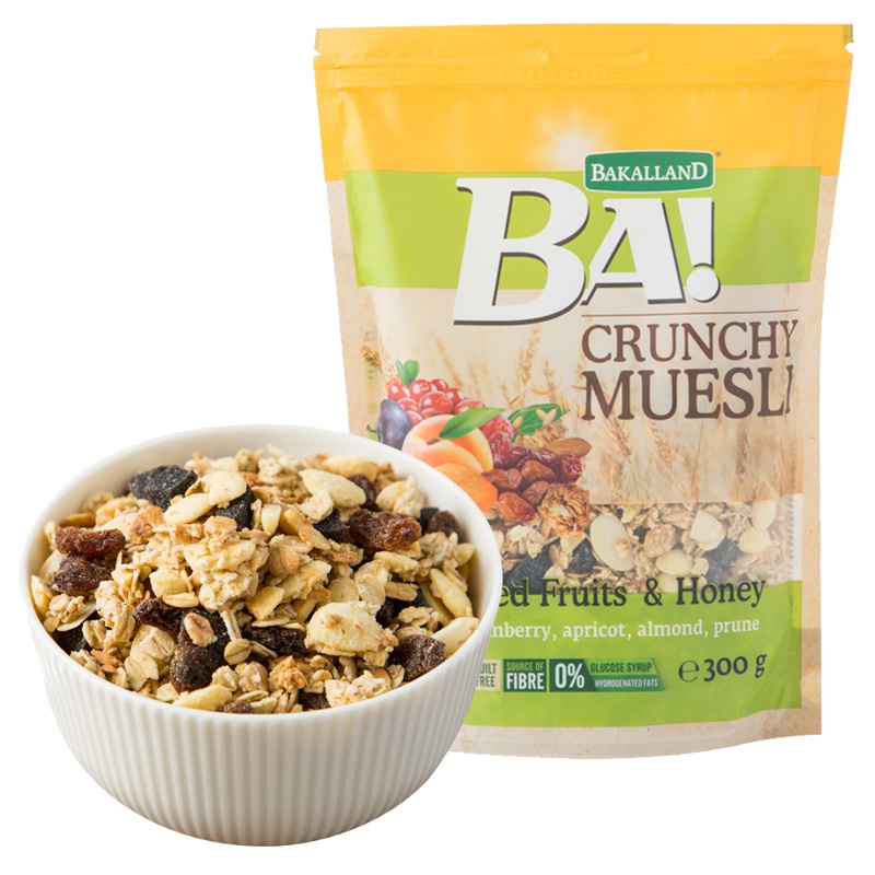 波兰进口 巴克兰水果坚果混合燕麦片300g 即食混合谷物水果坚果燕麦片代餐早餐零食食品 包装升级 新老包装随机发货