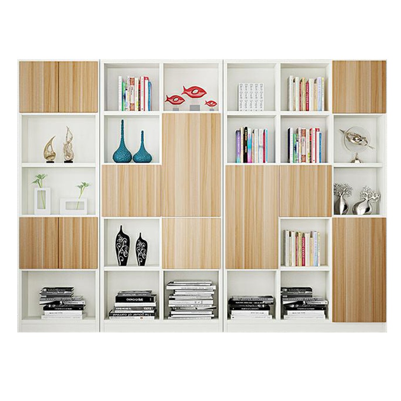 三能 办公家具简约现代文件书柜木纹色办公桌配套书柜其他人造板办公柜类 书柜