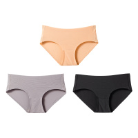 茵曼内衣 贴身无痕简约轻薄速干柔软三角内裤 3条装 9892491080-3