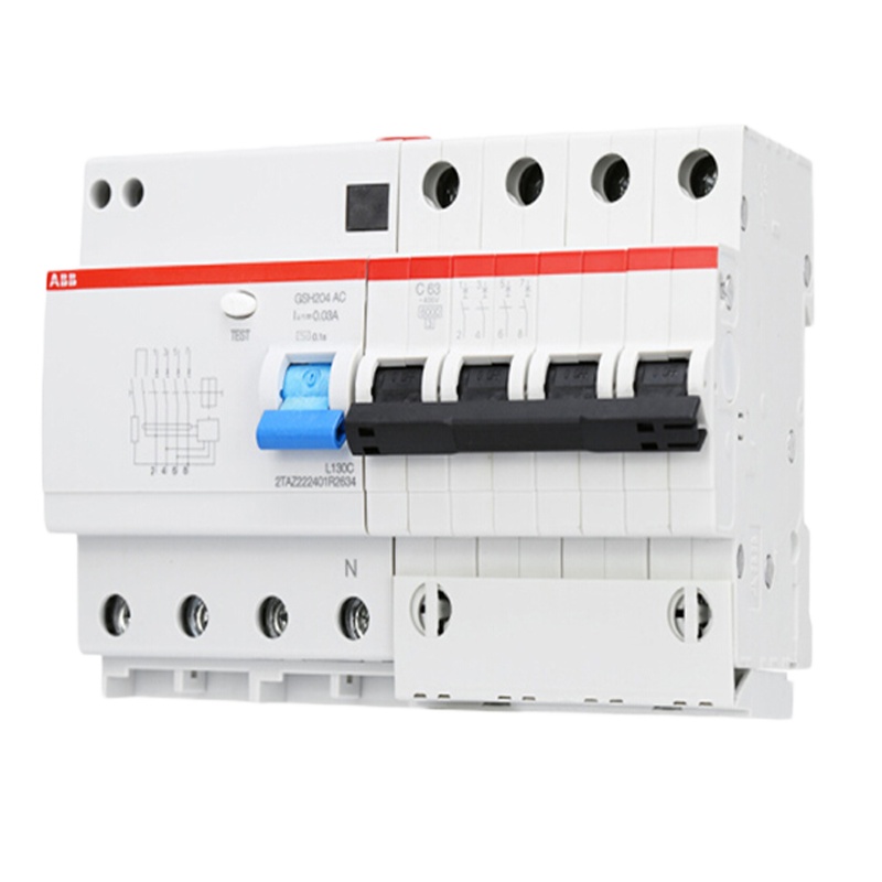 ABB GSH204-C63 漏电保护器4P 空气开关断路器空开开关 AC型 63A 白色 （单位：个）