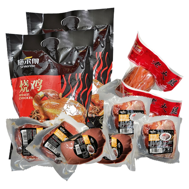施尔得熟食礼盒10件套(烧鸡900g×2+酱香肘花×2+酱猪肝×2+酱香牛肉×2+老火腿×2)