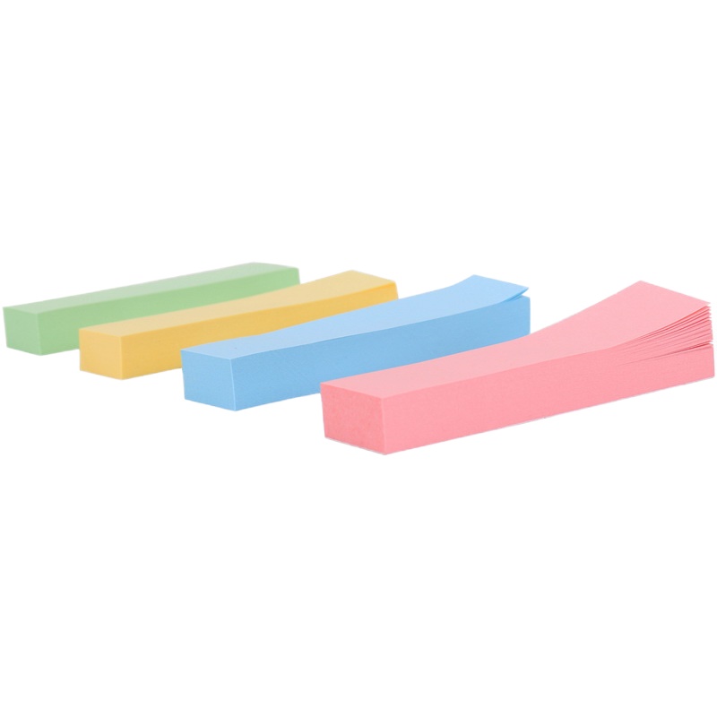 得力 便签纸 彩色便签纸留言条76*19mm/4pcs*100张 5本装 7730