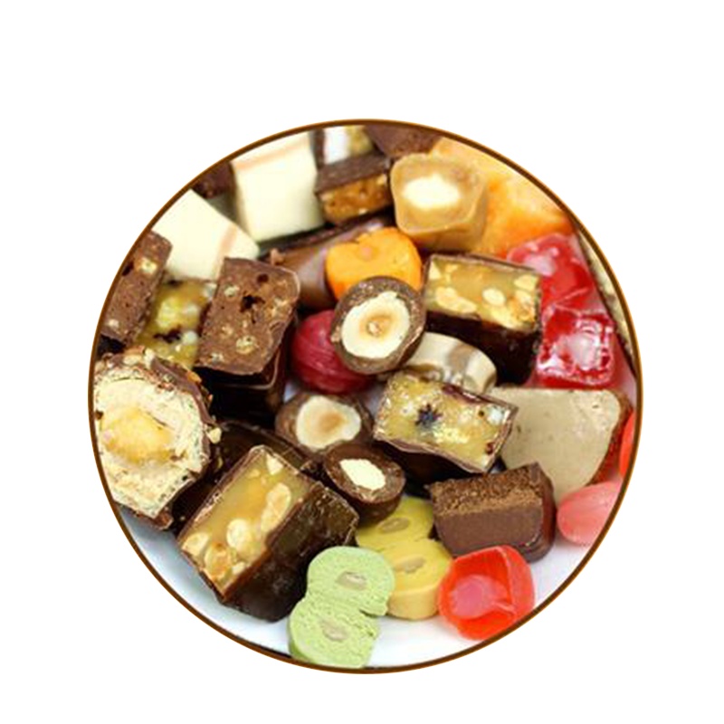 [黑龙江发货有检测报告]俄罗斯进口糖果紫皮糖巧克力水果夹心果仁榛果KDV巧克力糖年货牛奶糖喜糖零食厂家直销500g