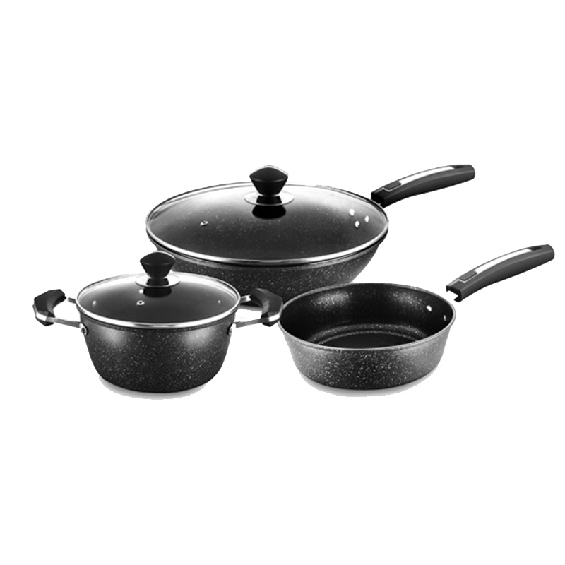 星空之恋麦饭石三件套 ZY B2B商品 100份起订