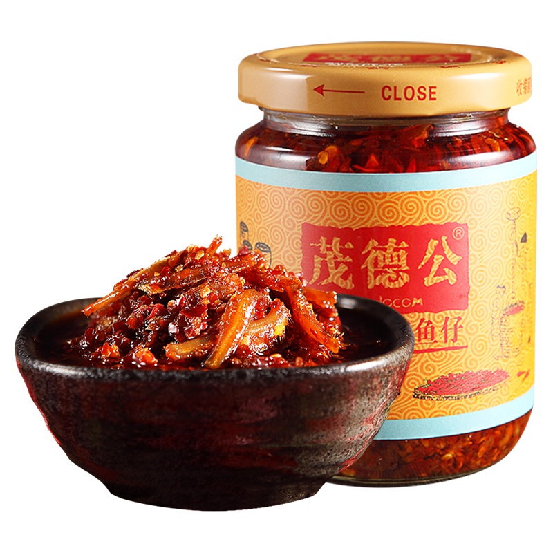 茂德公香辣鱼仔辣椒酱自制农家剁椒下饭拌饭拌面辣酱225g