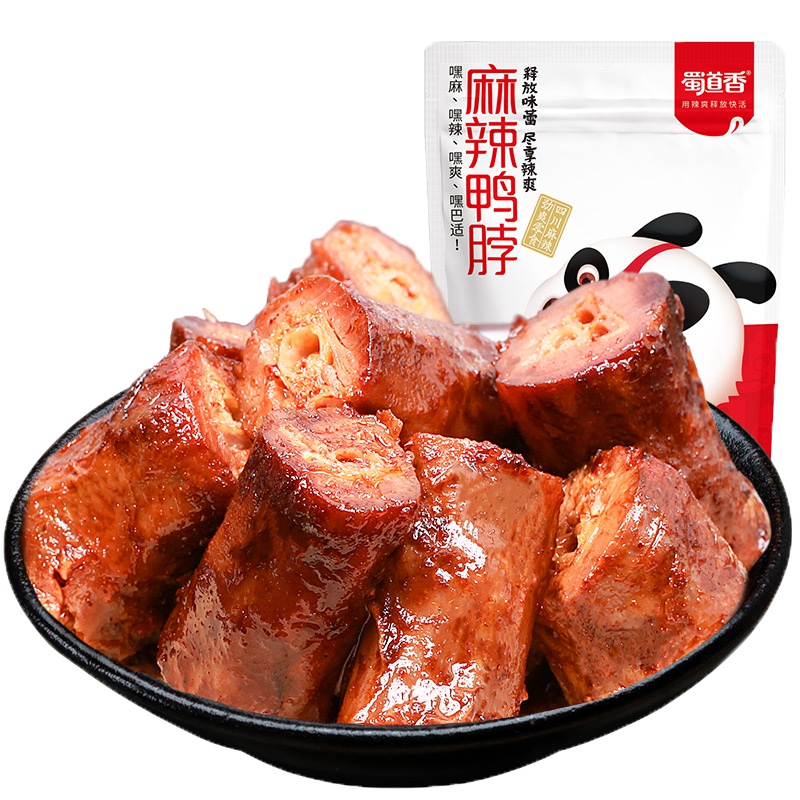 蜀道香 肉干肉铺 麻辣鸭脖354g 118g*3袋(休闲零食)