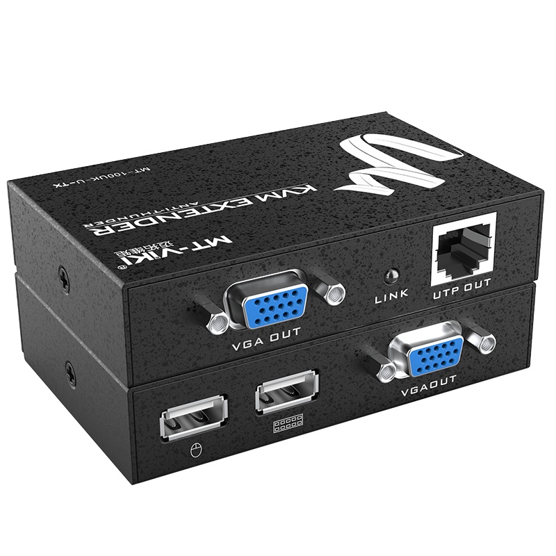 迈拓维矩MT-100UK-U kvm延长器100米vga转rj45usb键鼠网线延伸传输器