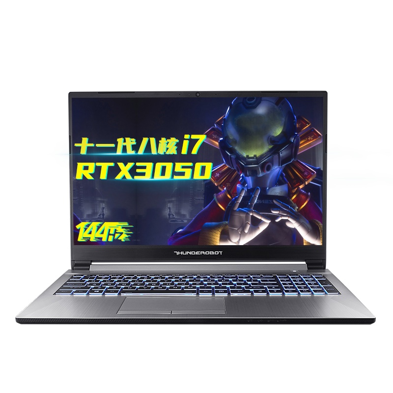 雷神(THUNDEROBOT)911MT ST 15.6英寸窄边框全面屏轻薄发烧游戏本设计笔记本电脑(11代酷睿i7-11800H 16G RTX3050 512GB 144Hz)