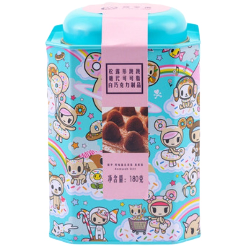 锦华礼 跳跳糖巧克力白巧克力制品180g 新潮网红零食新年货团购(代可可脂)