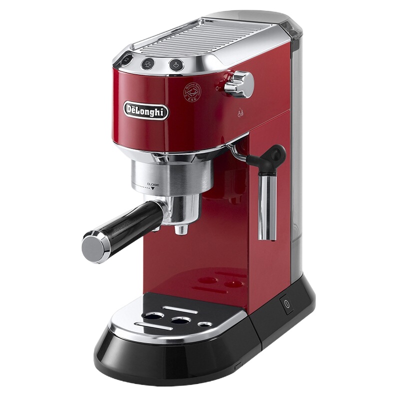 德龙(DeLonghi)EC680.R红色家用办公室半自动意式咖啡机泵压式不锈钢 单个装
