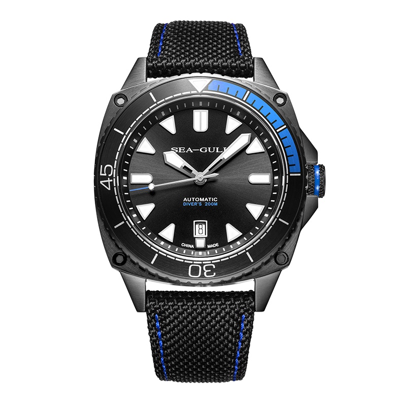 海鸥表(SEAGULL) 男士自动机械表 防水 指针刻度夜光 海洋系列