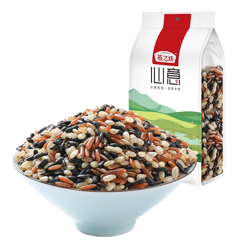 燕之坊心意三色糙米1kg 五谷杂粮米饭搭配粗粮