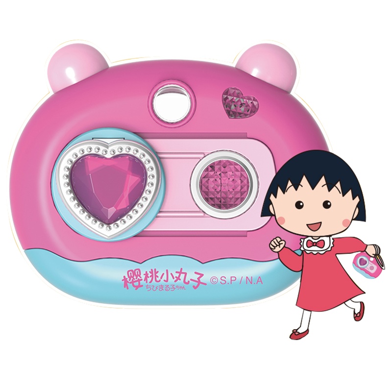 安莉丽樱桃小丸子-闪亮照相机儿童照相机玩具可拍照仿真模型小型迷你宝宝卡通女孩生日礼物