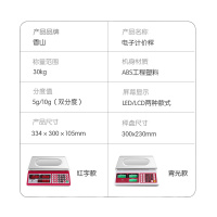 iTeaQ 香山商用台秤精准克秤枣红色ACS-6 称重6kg~40g