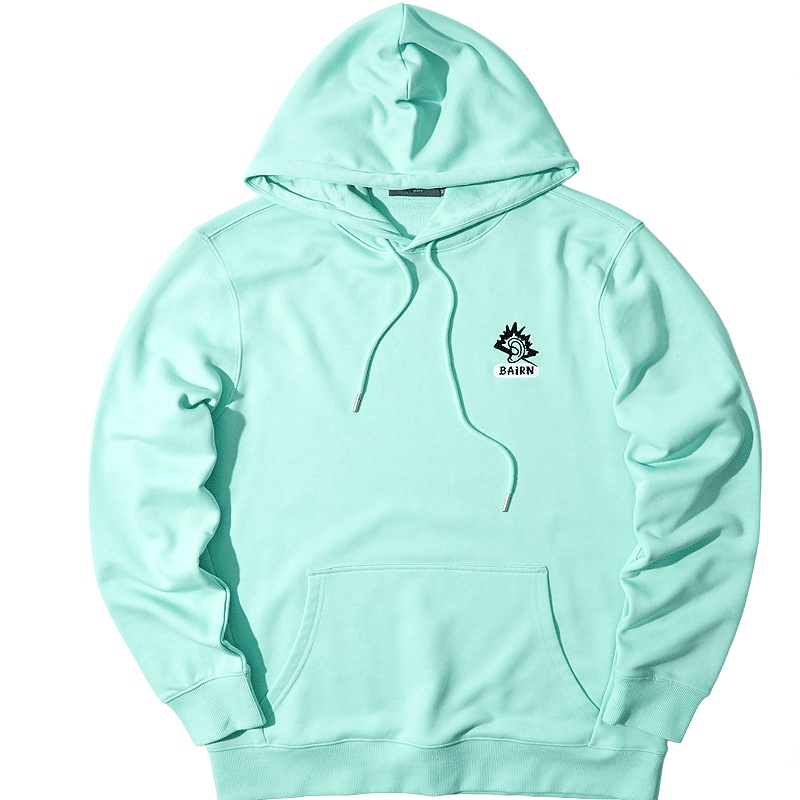 黑鲸背部印花连帽卫衣2019春季活力套头衫男CNZWJ19023A