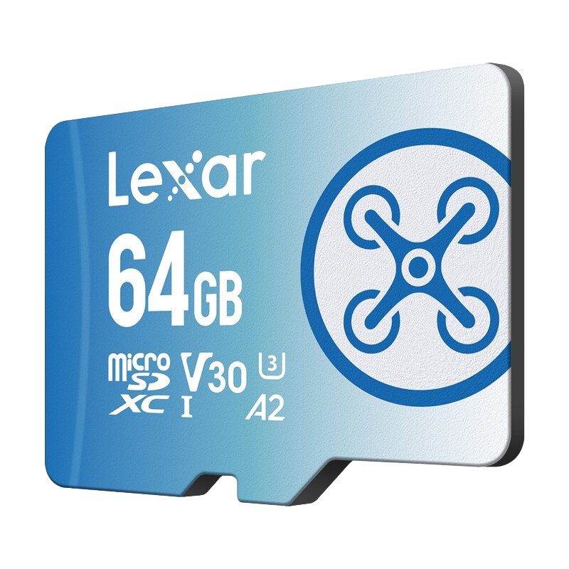 雷克沙(Lexar)TF卡 64GB存储卡 读速160MB/s FLY无人机 运动相机高速内存卡U3 V30 4K A2