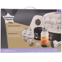 汤美星(Tommee Tippee)00873 新生宝宝喂哺尊享套装-玻璃奶瓶 时尚色(黑)