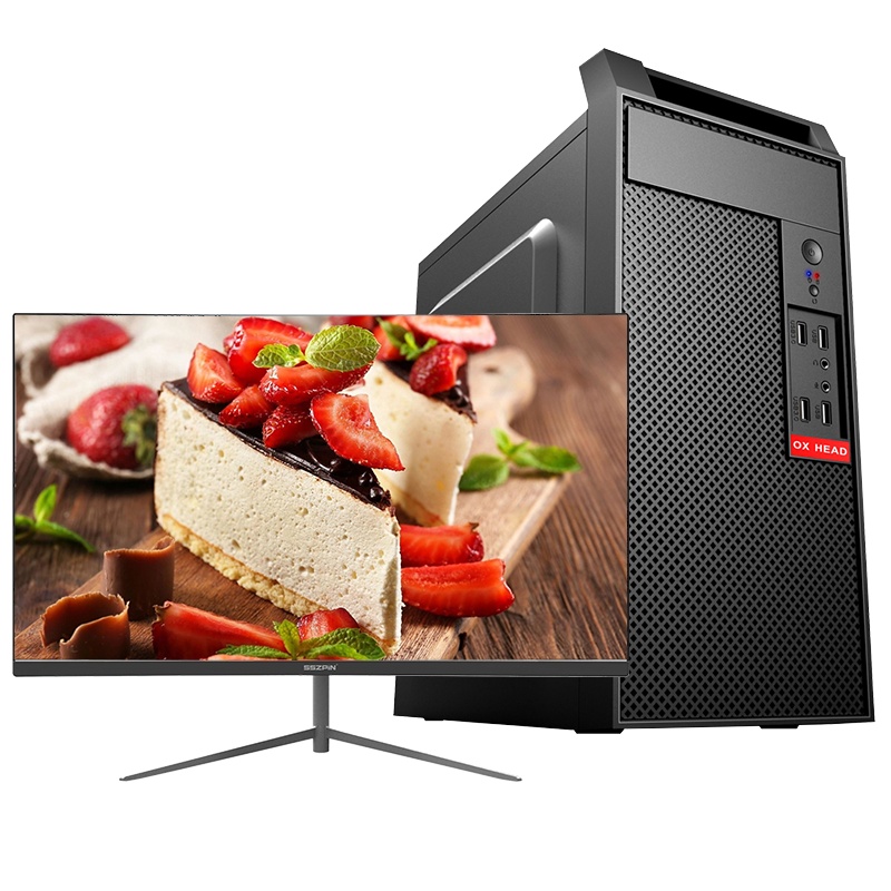 铭能 AMD A10-RX425BB四核/8G内存/256G固态 SSD 台式电脑 台式机 电脑主机 组装电脑 家用办公组装机 商务娱乐影音学生电脑网课游戏电脑+24英寸全套