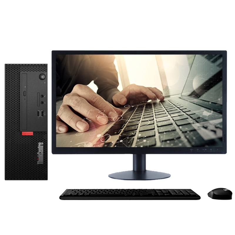 联想ThinkCentre M710E 台式电脑 21.5英寸液晶(I3-7100 4GB 1TB 集显 DVDRW W10H)