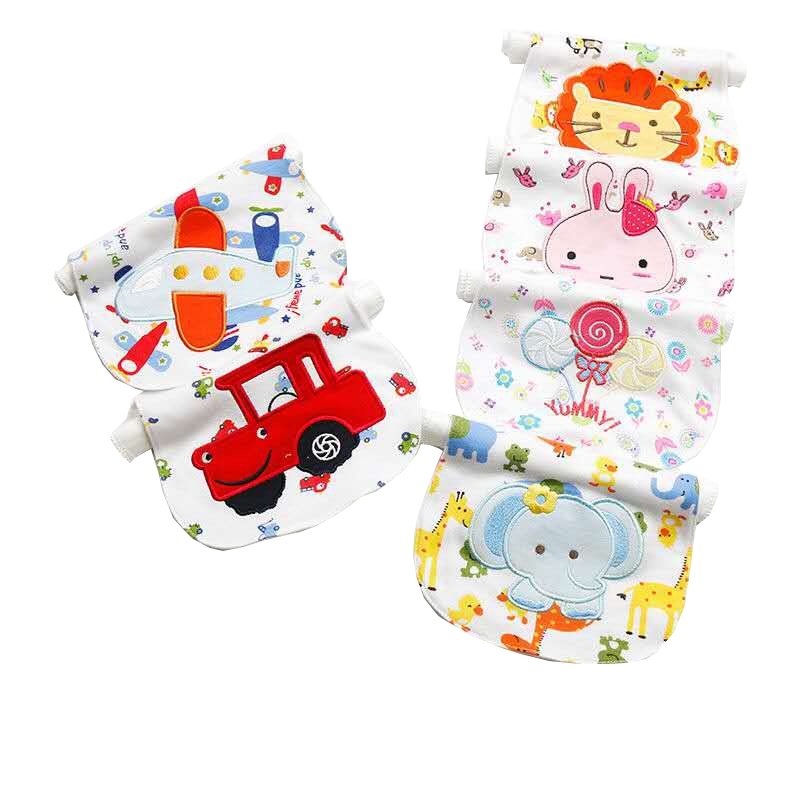 [5条 吸汗巾]透气纯棉宝宝隔汗巾大号垫背巾儿童吸汗巾幼儿园