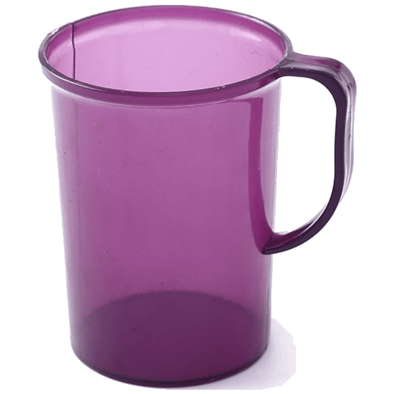 家柏饰(CORATED)简约带手柄透明洗漱杯塑料漱口杯牙杯家用情侣大容量洗脸刷牙杯子