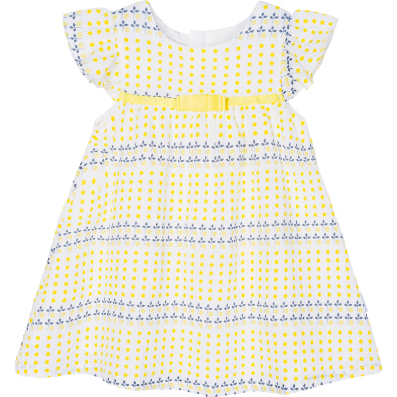 贝贝怡宝宝碎花连衣裙夏季新款女童小飞袖背心公主长裙192Q136