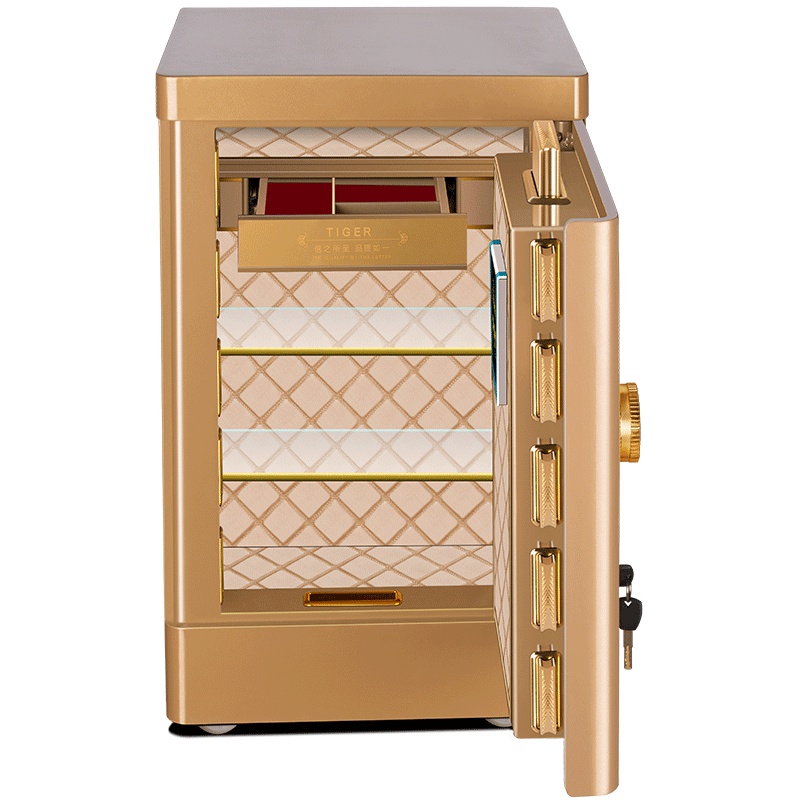 虎牌保险柜家用办公3C认证 FDG-A1/D100 1米高指纹保险箱/柜家用办公智能密码 入墙防盗阻撬王者系列