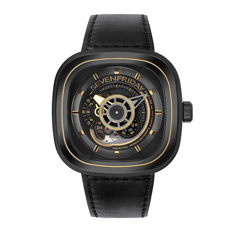 七个星期五(SEVENFRIDAY)正品瑞表 商务休闲 7个七个星期五男士皮带机械表 男 手表P2B/02